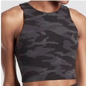 Athleta Conscious Crop Sports Yoga Bra Black Camo Camouflage Plus 3X D DD+ NWT
